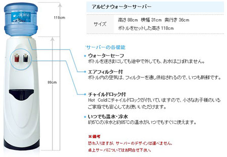 アルピナウォーターのウォーターサーバー